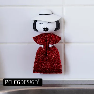 Держатель для губки Peleg Design Mrs. Sponge — кухонный держатель на присоске для раковины и ванны