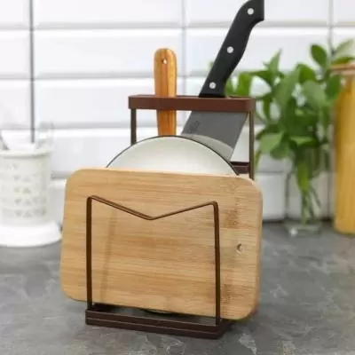 Подставка для для кухонной утвари Доляна Лофт, коричневая