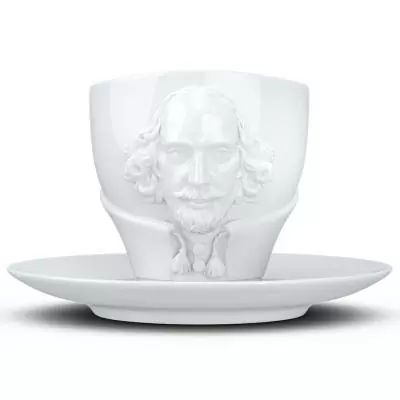 Чайная пара Tassen Talent William Shakespeare 260 мл, белая