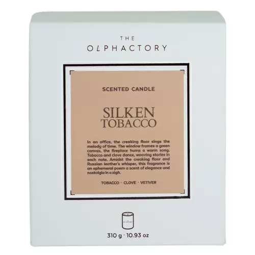 Свеча ароматическая the olphactory, white insignia, silken tobacco, 60 ч