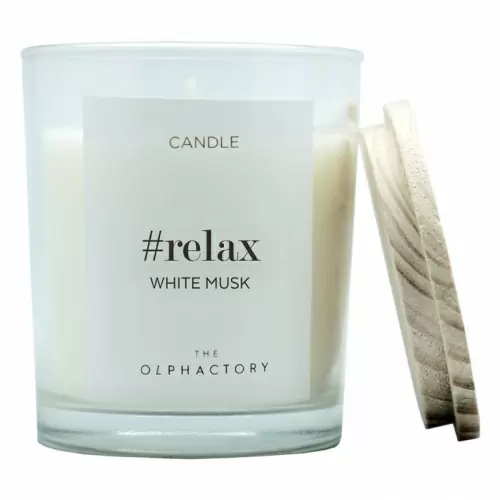 Свеча ароматическая Ambientair The Olphactory Relax, Белый Мускус, 40 ч