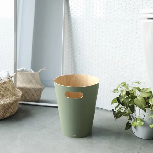 Корзина для мусора Umbra Woodrow, зеленая