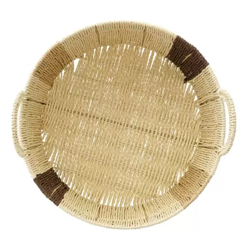 Корзина плетеная круглая bodhran chocolate из коллекции ethnic, размер l