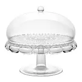 Блюдо для торта с крышкой vanity, D30 см, прозрачное