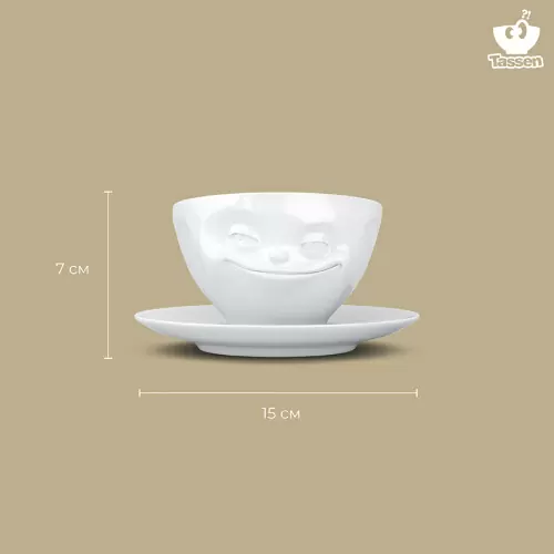 Чайная пара Tassen Grinning 200 мл, белая