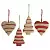 Набор елочных украшений funky stripes из джута и гофрированного картона из коллекции new year essential, 4 шт.