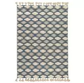 Ковер из хлопка синего цвета argyle из коллекции ethnic