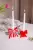 Подсвечник bow, 11х12х5 см, красно-белый Подсвечник bow, 11х12х5 см, красно-белый