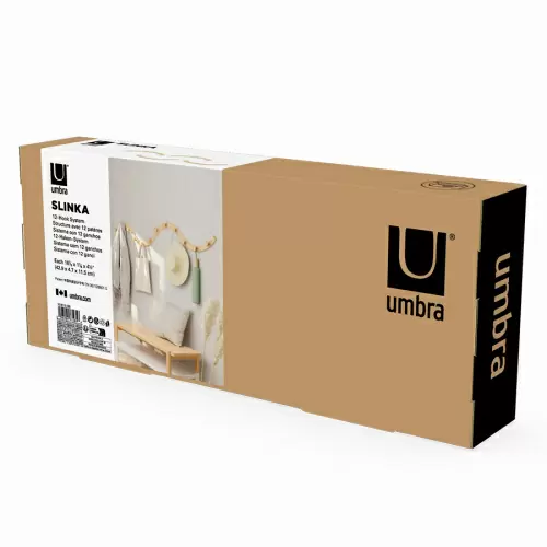 Вешалка настенная Umbra Slinka, натуральное дерево