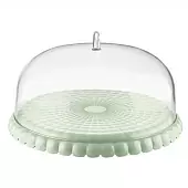 Подставка для торта с крышкой Guzzini Tiffany, D36 см, зеленая