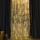 Гирлянда Luazon Lighting Занавес роса на крючках, 2,8×3 м