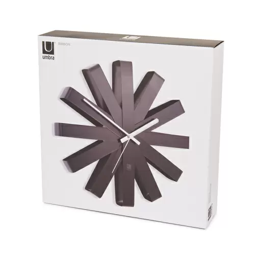 Часы настенные Umbra Ribbon D30 см, черныe