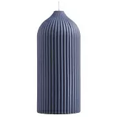 Свеча декоративная синего цвета из коллекции edge, 16,5 см