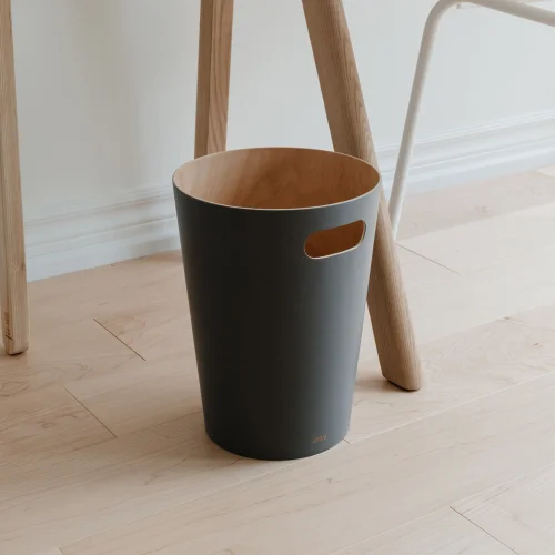 Корзина для мусора Umbra Woodrow, графит