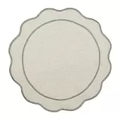 Салфетка под приборы anemone из коллекции trendy ruffles, D38 см, серый