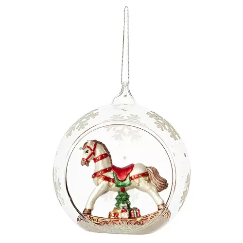 Ёлочная игрушка festive horse из коллекции new year essential