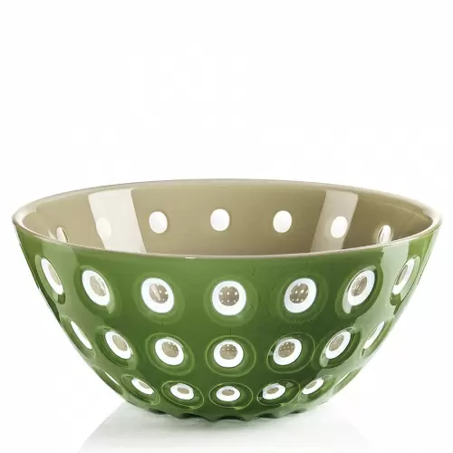 Салатница Guzzini Le Murrine 25 см, темно-зеленая