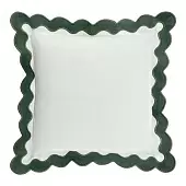 Чехол на подушку с контрастным кантом зеленого цвета из коллекции trendy ruffles, 40х40 см