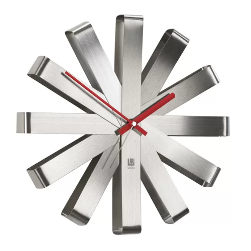 Часы настенные Umbra Ribbon D30 см, сталь