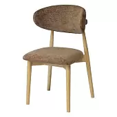 Стул stone, мягкий шенилл, кофе с молоком
