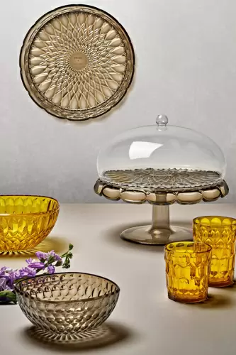 Блюдо сервировочное с крышкой vanity, D30 см, коричневое