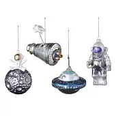 Набор ёлочных украшений cosmic saga из коллекции new year essential, 4 шт.