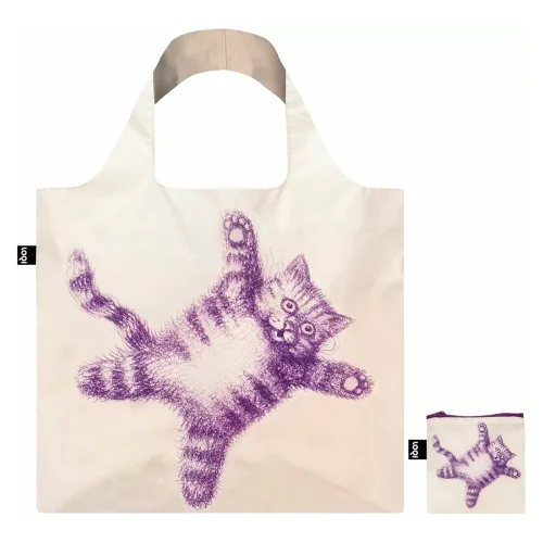 Складная сумка LOQI ARMANDO VEVE Flying Purr-ple Cat_УЦЕНКА