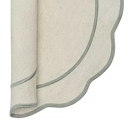 Салфетка под приборы anemone из коллекции trendy ruffles, D38 см, серый