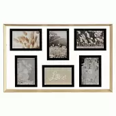 Рамка для фотографий pleasant moments, 35х55 см, белая/натуральное дерево