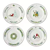 Набор из четырех тарелок nordic winter из коллекции new year essential, D23 см