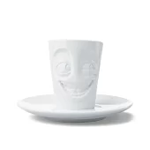 Кофейная пара Tassen Joking, 80 мл, белая