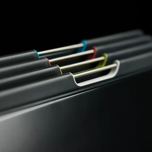 Набор разделочных досок Joseph Joseph Folio Steel Carbon Black, 4 шт с футляром из нержавеющей стали