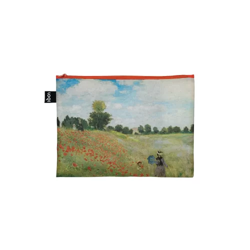 Набор дорожных косметичек LOQI MONET CLAUDE Footbridge, Wild Poppies, Lillies