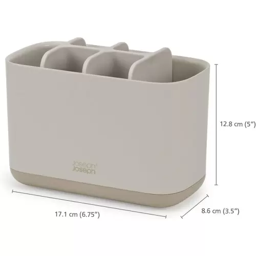 Большой органайзер для зубных щеток Joseph Joseph EasyStore, бежевый