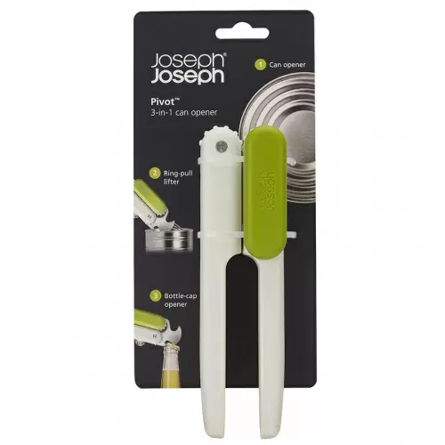 Открывалка Joseph Joseph 3-в-1 Pivot, Бело-зеленая
