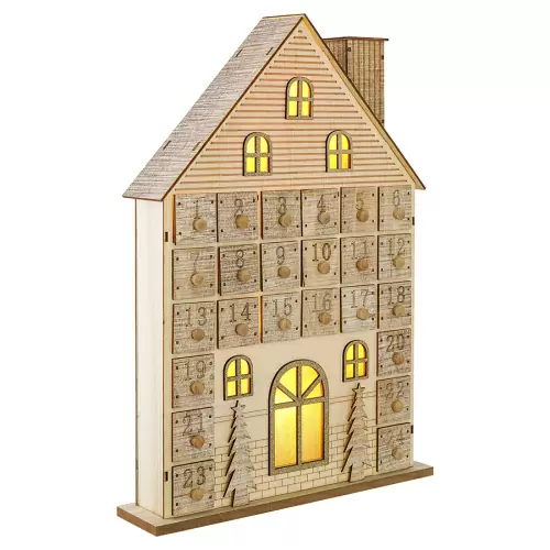 Предпраздничный календарь (адвент-календарь) с подсветкой festive house из коллекции new year essential