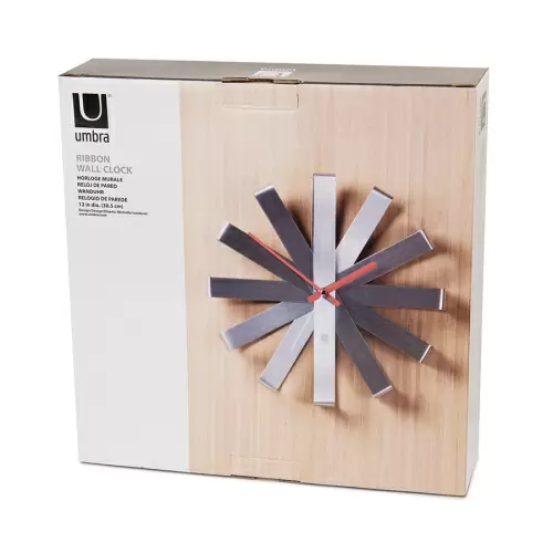 Часы настенные Umbra Ribbon D30 см, сталь