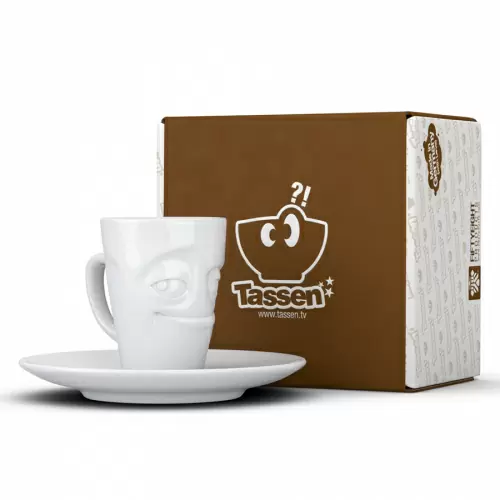 Кофейная пара Tassen Impish 80 мл, белая