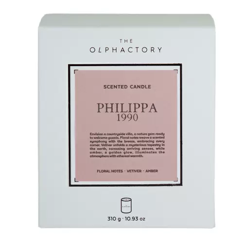Свеча ароматическая the olphactory, white insignia, philippa 1990, 60 ч
