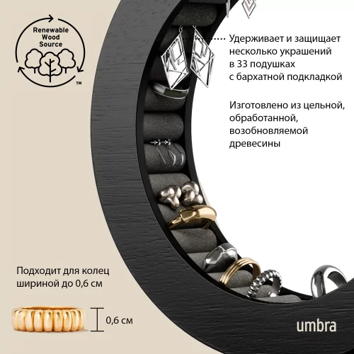 Органайзер для украшений Umbra Ferris, черный