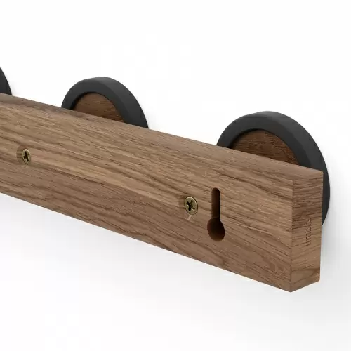 Вешалка настенная Umbra Hub Rail, темный орех
