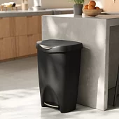 Мусорный бак Umbra Brim 50 л, черный/никель