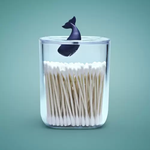 Контейнер для ватных дисков и палочек Qualy Moby Whale Ocean
