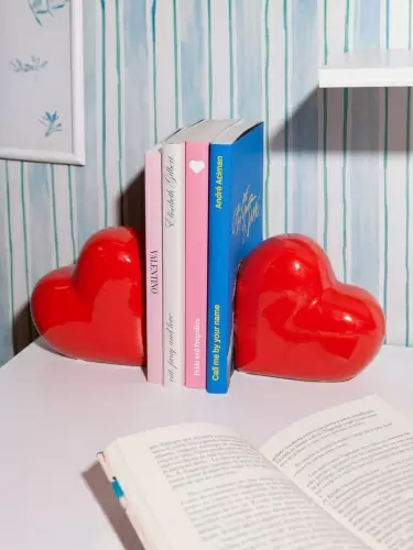 Держатель для книг love, 14х14 см, красный, 2 шт.