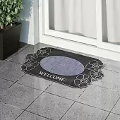 Коврик придверный Доляна Welcome цветы