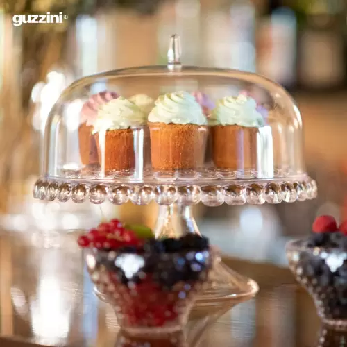 Тортовница Guzzini Tiffany, серая