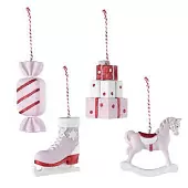 Набор ёлочных украшений pink fairytale из коллекции new year essential, 4 шт.