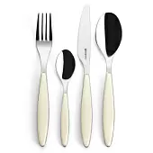 Набор из 24 столовых приборов Guzzini Cutlery Feeling, бежевый