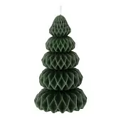 Свеча декоративная origami зеленого цвета из коллекции new year essential, 19 см