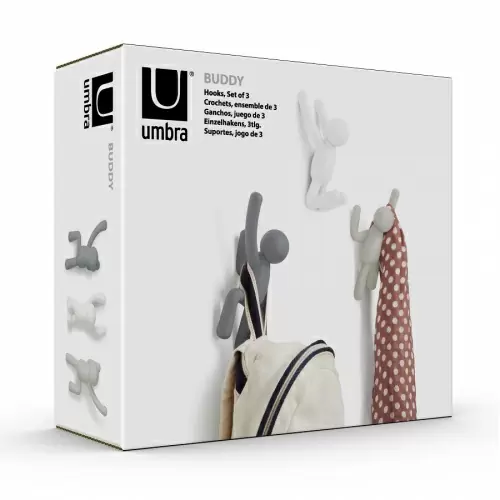 Вешалки-крючки Umbra Buddy, серые